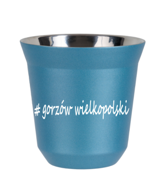 Tasse 80 ml BLEU CLAIR MÉTALLIQUE "Gorzów Wielkopolski" Tasse 80 ml BLEU CLAIR MÉTALLIQUE "Gorzów Wielkopolski"