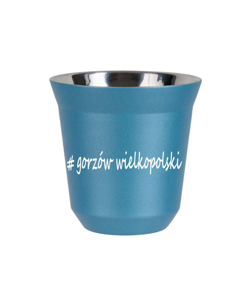Tasse 80 ml BLEU CLAIR MÉTALLIQUE "Gorzów Wielkopolski" Tasse 80 ml BLEU CLAIR MÉTALLIQUE "Gorzów Wielkopolski"