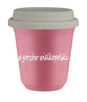 Tasse 240 ml ROSE "Gorzów Wielkopolski", avec couvercle blanc Tasse 240 ml ROSE "Gorzów Wielkopolski", avec couvercle blanc