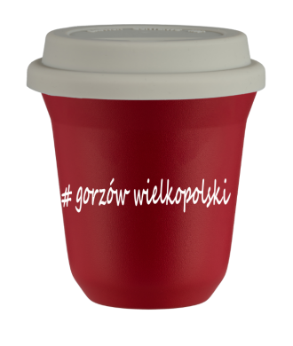 Tasse 80 ml ROUGE "Gorzów Wielkopolski", avec couvercle blanc Tasse 80 ml ROUGE "Gorzów Wielkopolski", avec couvercle blanc