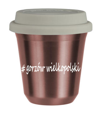 Tasse 150 ml OR ROSE "Gorzów Wielkopolski", avec couvercle blanc Tasse 150 ml OR ROSE "Gorzów Wielkopolski", avec couvercle blanc