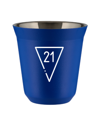 Tasse 80 ml BLEU "21 (blanc)" Tasse 80 ml BLEU "21 (blanc)"