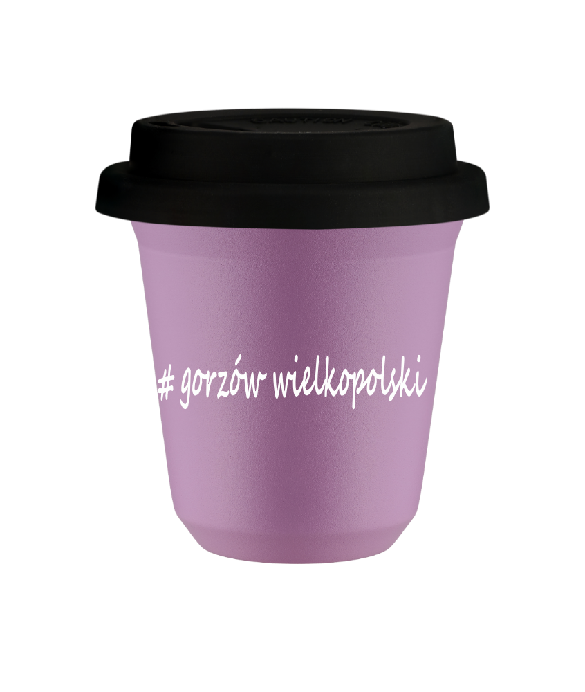 Tasse 240 ml LILAS "Gorzów Wielkopolski", avec couvercle noir Tasse 240 ml LILAS "Gorzów Wielkopolski", avec couvercle noir