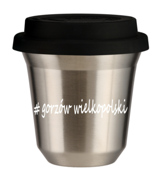 Tasse 80 ml ARGENT "Gorzów Wielkopolski", avec couvercle noir Tasse 80 ml ARGENT "Gorzów Wielkopolski", avec couvercle noir