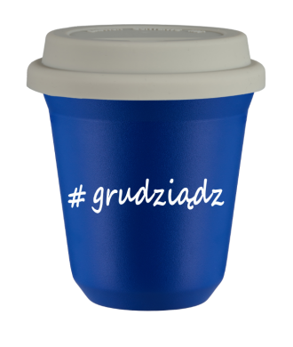 Tasse 150 ml BLEU "Grudziądz", avec couvercle blanc Tasse 150 ml BLEU "Grudziądz", avec couvercle blanc