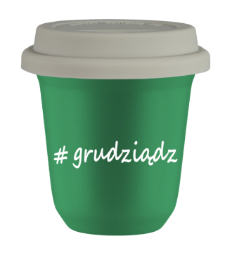 Tasse 150 ml VERT "Grudziądz", avec couvercle blanc Tasse 150 ml VERT "Grudziądz", avec couvercle blanc