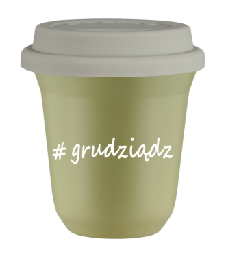 Tasse 150 ml PISTACHE "Grudziądz", avec couvercle blanc Tasse 150 ml PISTACHE "Grudziądz", avec couvercle blanc