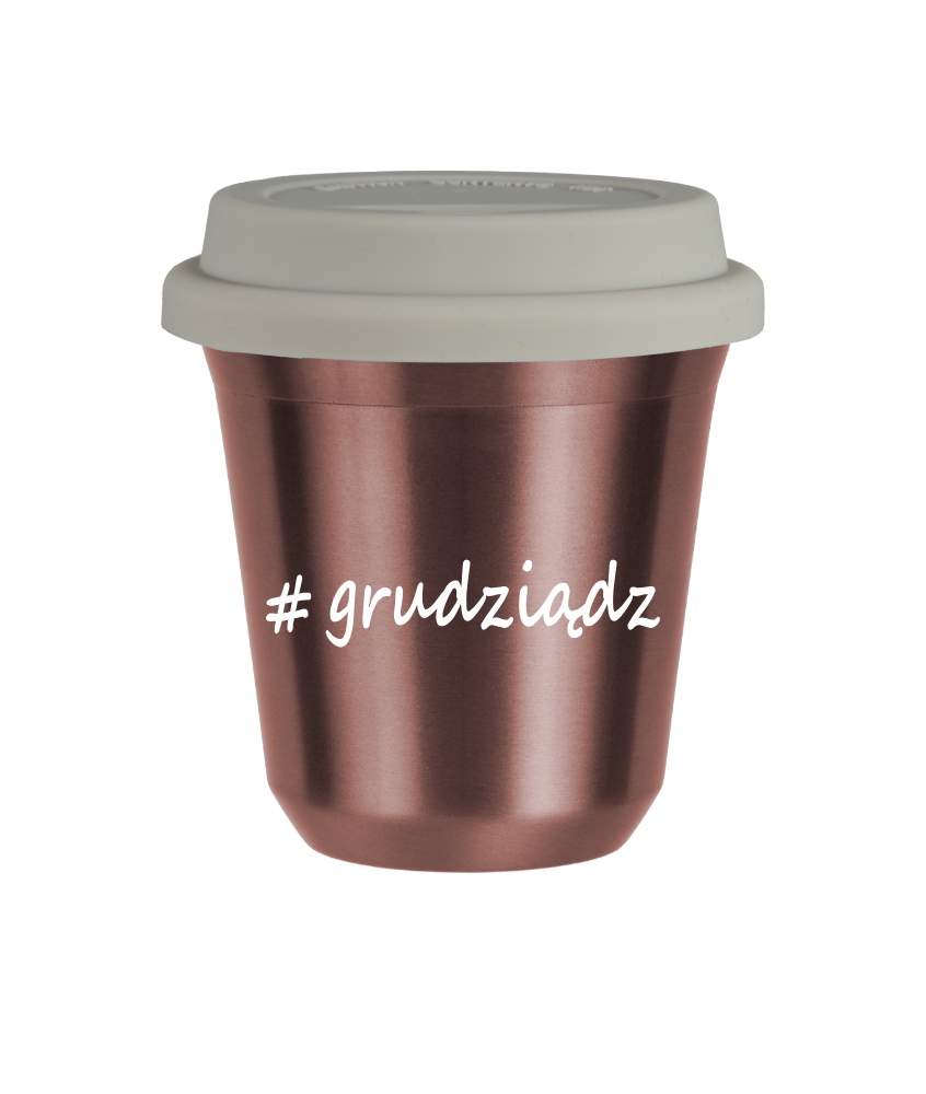 Tasse 150 ml OR ROSE "Grudziądz", avec couvercle blanc Tasse 150 ml OR ROSE "Grudziądz", avec couvercle blanc