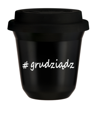 Tasse 240 ml NOIR "Grudziądz", avec couvercle noir Tasse 240 ml NOIR "Grudziądz", avec couvercle noir