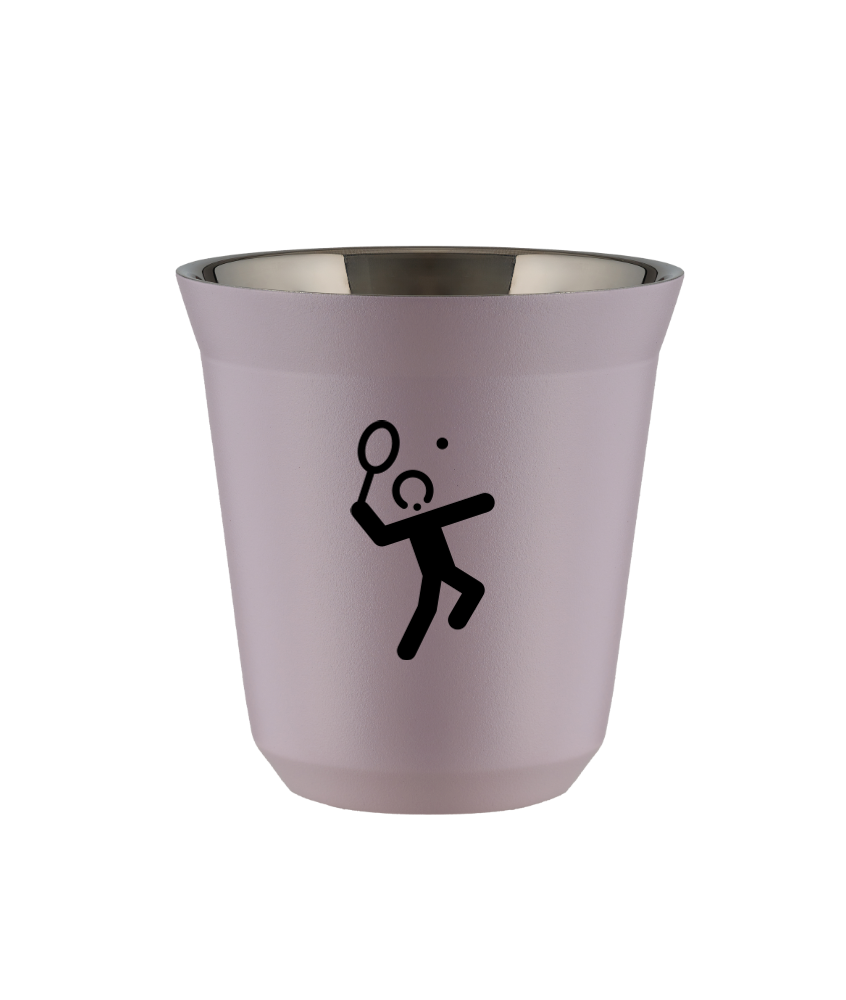 Tasse 80 ml LAVANDE "Tennis 2 (noir)"