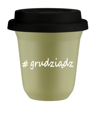 Tasse 240 ml PISTACHE "Grudziądz", avec couvercle noir Tasse 240 ml PISTACHE "Grudziądz", avec couvercle noir