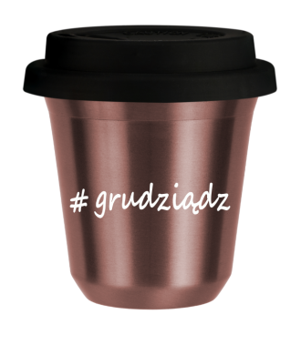 Tasse 150 ml OR ROSE "Grudziądz", avec couvercle noir Tasse 150 ml OR ROSE "Grudziądz", avec couvercle noir
