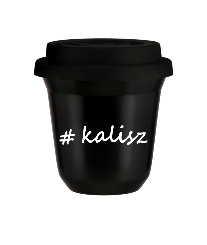 Tasse 80 ml NOIR "Kalisz", avec couvercle noir Tasse 80 ml NOIR "Kalisz", avec couvercle noir