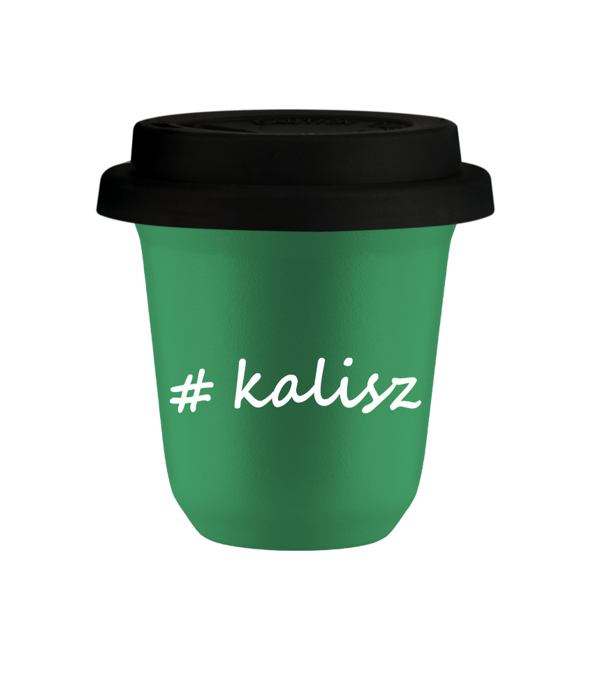 Tasse 240 ml VERT "Kalisz", avec couvercle noir Tasse 240 ml VERT "Kalisz", avec couvercle noir