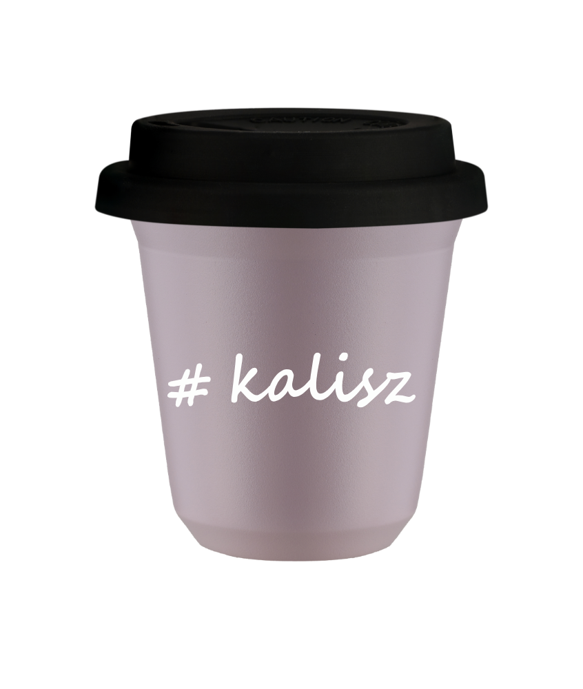 Tasse 240 ml LAVANDE "Kalisz", avec couvercle noir Tasse 240 ml LAVANDE "Kalisz", avec couvercle noir
