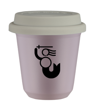Tasse 80 ml LAVANDE "WARSZAWSKA SYRENKA (noir)", avec couvercle blanc Tasse 80 ml LAVANDE "WARSZAWSKA SYRENKA (noir)", avec couvercle blanc