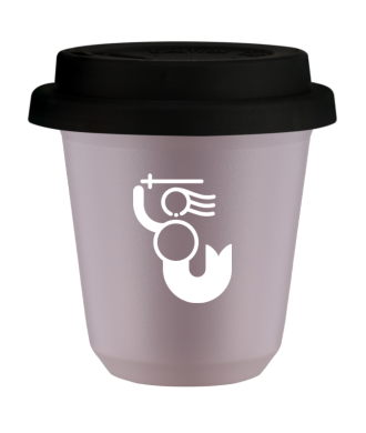 Tasse 80 ml LAVANDE "WARSZAWSKA SYRENKA (blanc)", avec couvercle noir Tasse 80 ml LAVANDE "WARSZAWSKA SYRENKA (blanc)", avec couvercle noir