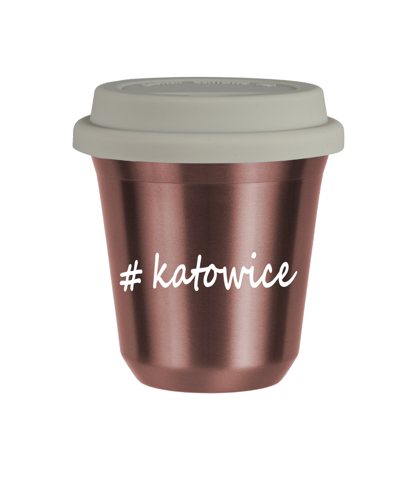 Tasse 150 ml OR ROSE "Katowice", avec couvercle blanc Tasse 150 ml OR ROSE "Katowice", avec couvercle blanc
