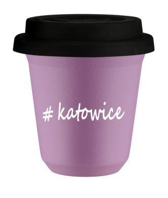 Tasse 240 ml LILAS "Katowice", avec couvercle noir Tasse 240 ml LILAS "Katowice", avec couvercle noir