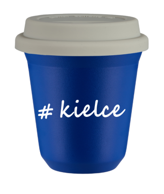 Tasse 150 ml BLEU "Kielce", avec couvercle blanc Tasse 150 ml BLEU "Kielce", avec couvercle blanc