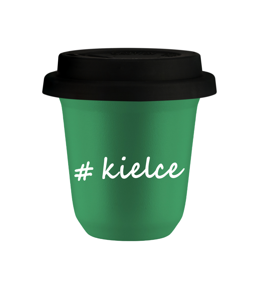 Tasse 80 ml VERT "Kielce", avec couvercle noir Tasse 80 ml VERT "Kielce", avec couvercle noir