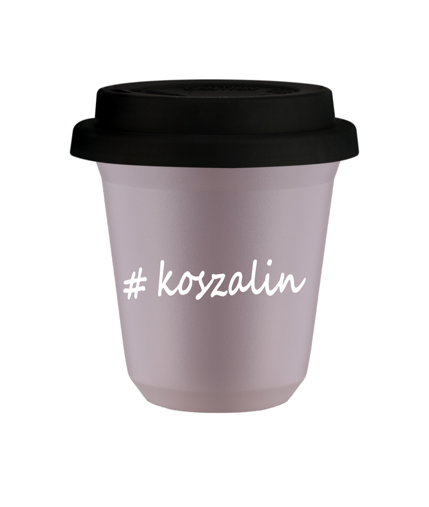 Tasse 240 ml LAVANDE "Koszalin", avec couvercle noir