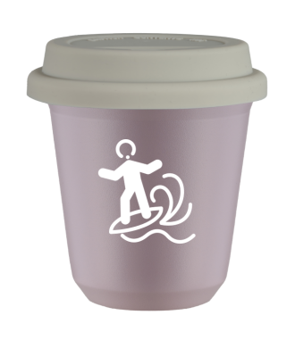 Tasse 80 ml LAVANDE "Planche à voile (blanc)", avec couvercle blanc Tasse 80 ml LAVANDE "Planche à voile (blanc)", avec couvercle blanc