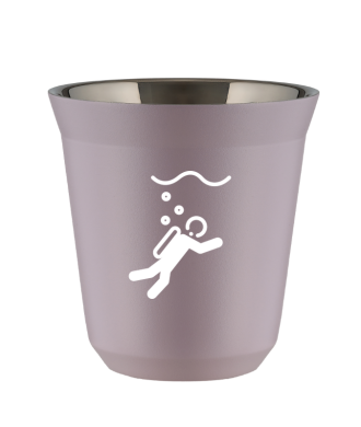 Tasse 80 ml LAVANDE "Plongée (blanc)" Tasse 80 ml LAVANDE "Plongée (blanc)"