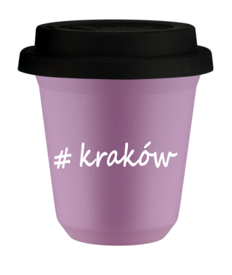 Tasse 150 ml LILAS "Kraków", avec couvercle noir Tasse 150 ml LILAS "Kraków", avec couvercle noir