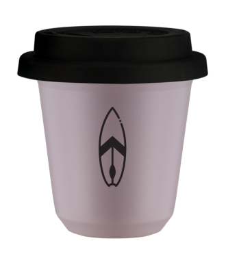 Tasse 80 ml LAVANDE "Planche (noir)", avec couvercle noir Tasse 80 ml LAVANDE "Planche (noir)", avec couvercle noir