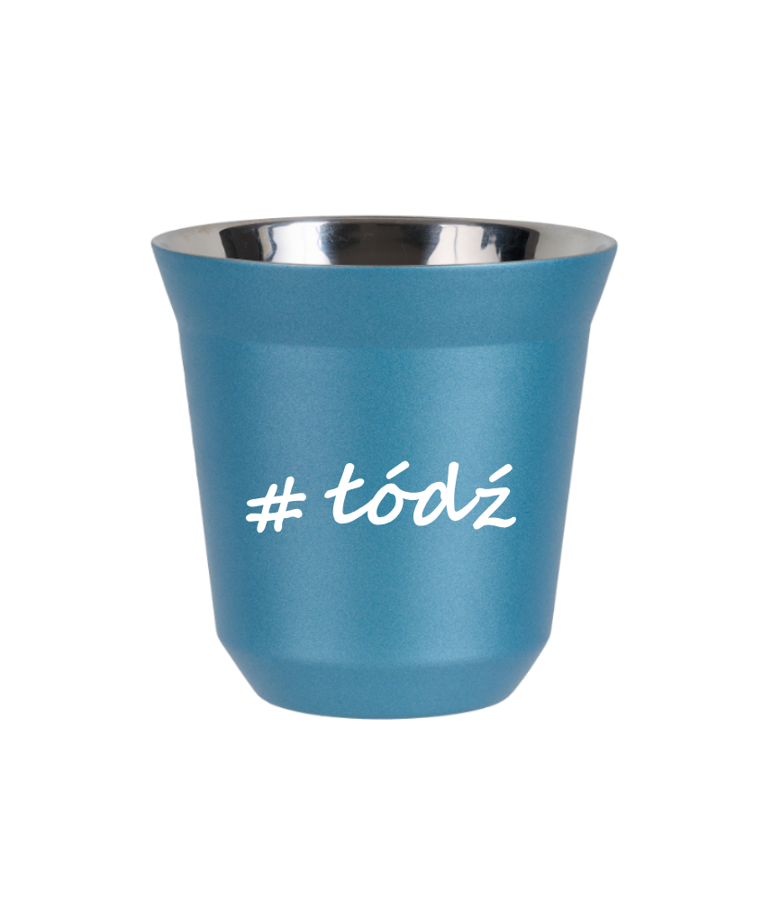 Tasse 150 ml BLEU CLAIR MÉTALLIQUE "Łódź" Tasse 150 ml BLEU CLAIR MÉTALLIQUE "Łódź"