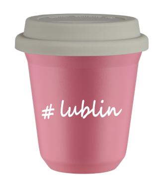 Tasse 150 ml ROSE "Lublin", avec couvercle blanc Tasse 150 ml ROSE "Lublin", avec couvercle blanc