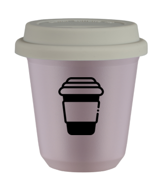 Tasse 80 ml LAVANDE, avec couvercle blanc Tasse 80 ml LAVANDE, avec couvercle blanc