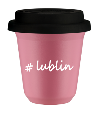 Tasse 240 ml ROSE "Lublin", avec couvercle noir Tasse 240 ml ROSE "Lublin", avec couvercle noir