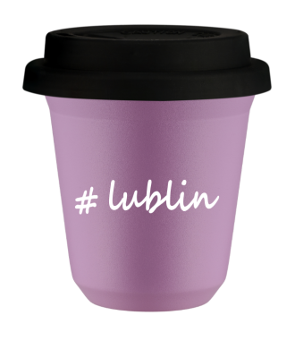 Tasse 150 ml LILAS "Lublin", avec couvercle noir Tasse 150 ml LILAS "Lublin", avec couvercle noir