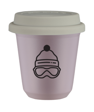 Tasse 80 ml LAVANDE "Casquette", avec couvercle blanc Tasse 80 ml LAVANDE "Casquette", avec couvercle blanc