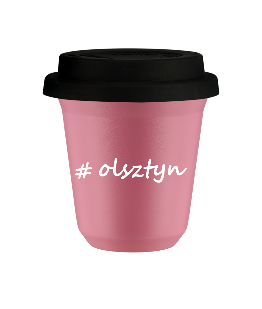 Tasse 80 ml ROSE "Olsztyn", avec couvercle noir Tasse 80 ml ROSE "Olsztyn", avec couvercle noir