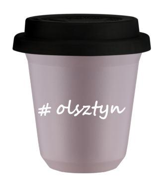 Tasse 150 ml LAVANDE "Olsztyn", avec couvercle noir Tasse 150 ml LAVANDE "Olsztyn", avec couvercle noir