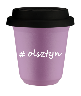 Tasse 150 ml LILAS "Olsztyn", avec couvercle noir Tasse 150 ml LILAS "Olsztyn", avec couvercle noir