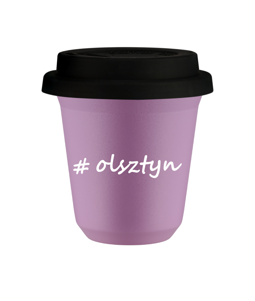 Tasse 150 ml LILAS "Olsztyn", avec couvercle noir Tasse 150 ml LILAS "Olsztyn", avec couvercle noir