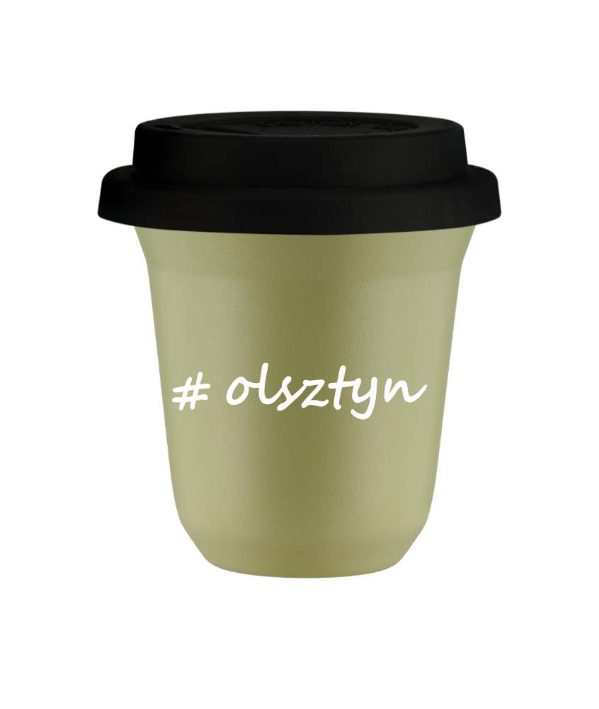 Tasse 240 ml PISTACHE "Olsztyn", avec couvercle noir Tasse 240 ml PISTACHE "Olsztyn", avec couvercle noir
