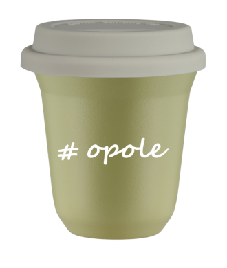 Tasse 240 ml PISTACHE "Opole", avec couvercle blanc Tasse 240 ml PISTACHE "Opole", avec couvercle blanc