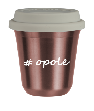 Tasse 150 ml OR ROSE "Opole", avec couvercle blanc Tasse 150 ml OR ROSE "Opole", avec couvercle blanc