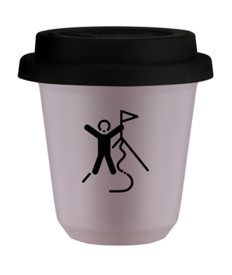 Tasse 80 ml LAVANDE "Escalade 1 (noir)", avec couvercle noir Tasse 80 ml LAVANDE "Escalade 1 (noir)", avec couvercle noir