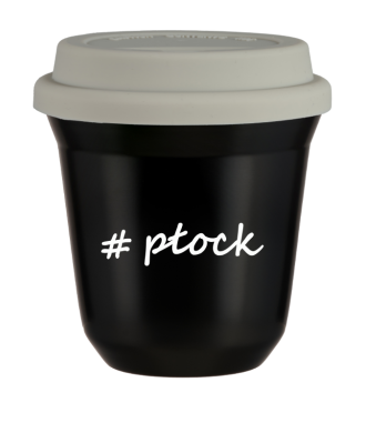 Tasse 150 ml NOIR "Płock", avec couvercle blanc Tasse 150 ml NOIR "Płock", avec couvercle blanc
