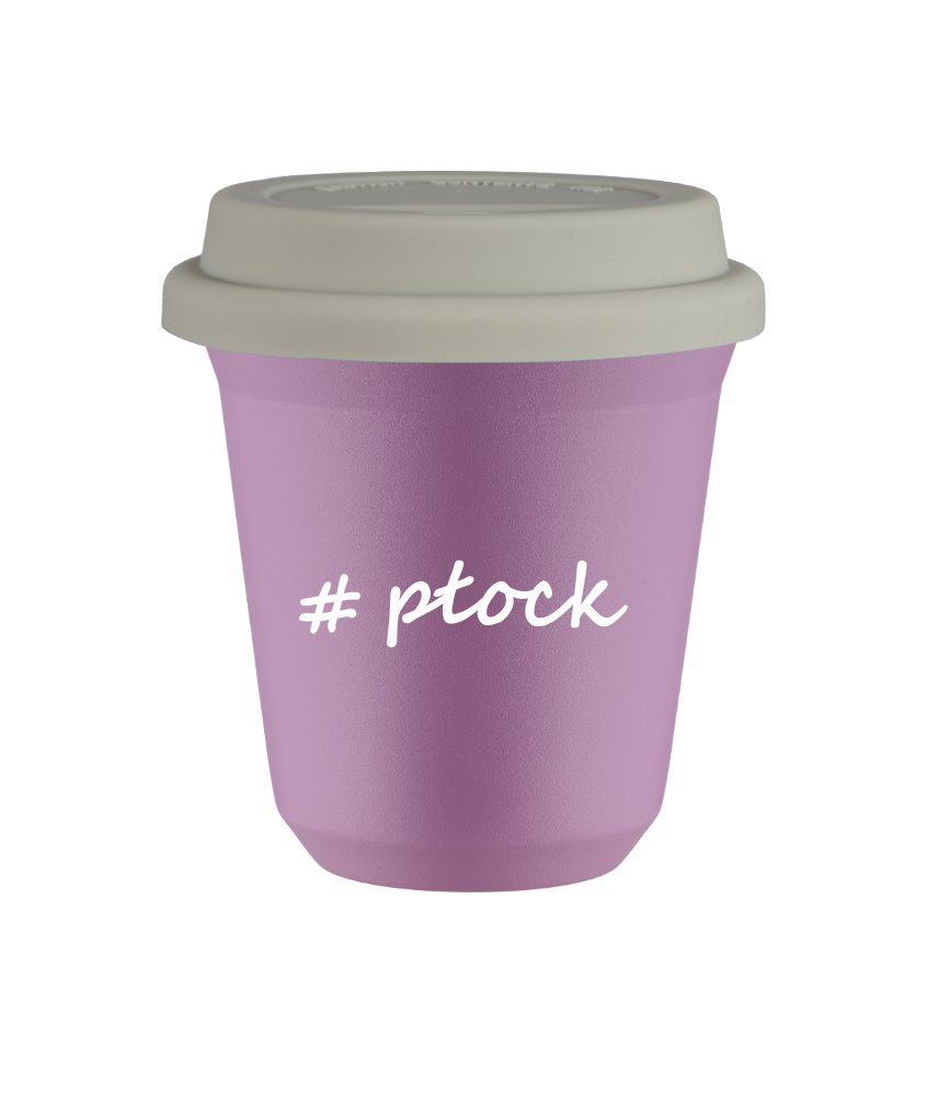 Tasse 240 ml LILAS "Płock", avec couvercle blanc Tasse 240 ml LILAS "Płock", avec couvercle blanc