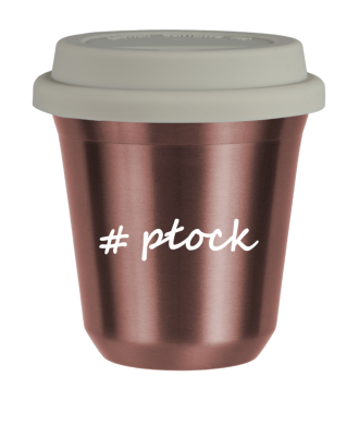 Tasse 240 ml OR ROSE "Płock", avec couvercle blanc Tasse 240 ml OR ROSE "Płock", avec couvercle blanc