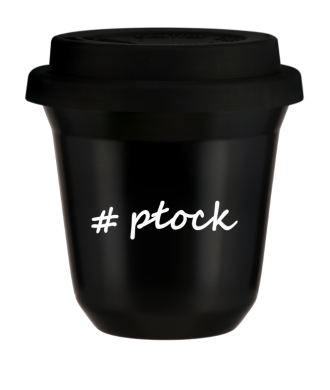Tasse 150 ml NOIR "Płock", avec couvercle noir Tasse 150 ml NOIR "Płock", avec couvercle noir