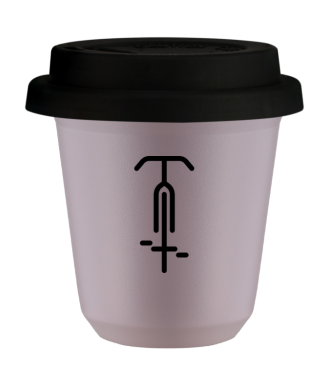 Tasse 80 ml LAVANDE "Cyclisme 1", avec couvercle noir Tasse 80 ml LAVANDE "Cyclisme 1", avec couvercle noir