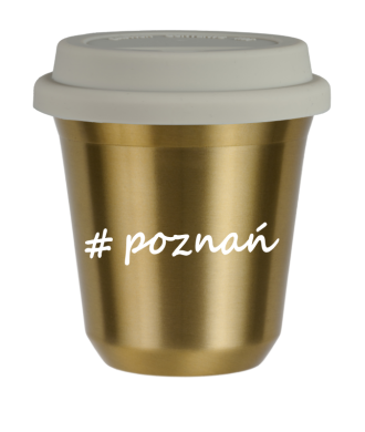 Tasse 150 ml OR "Poznań", avec couvercle blanc Tasse 150 ml OR "Poznań", avec couvercle blanc